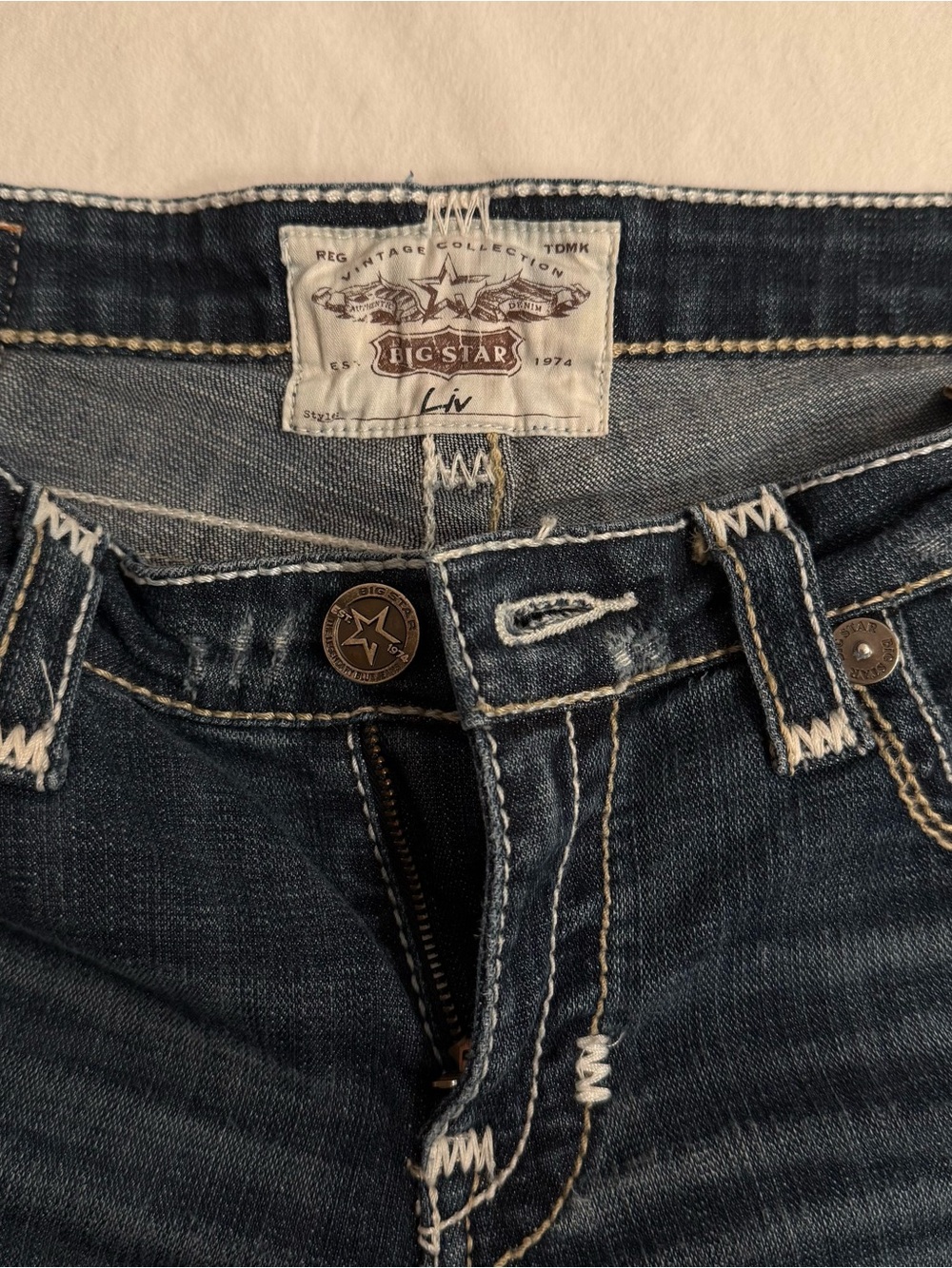 Vintage Y2K Big Star Cropped Jeans - Picture 6 of 6